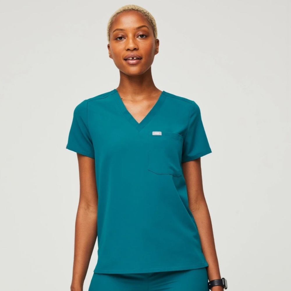 Figs Pacific Blue XS top